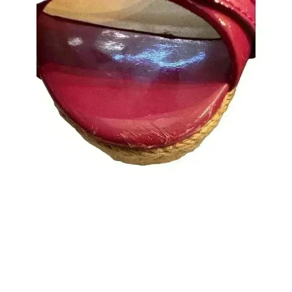 Franko Sarto Slingback Peep Toe Patent Leather Wedge Heels in Size 7M Pre-Owne - Picture 9 of 9